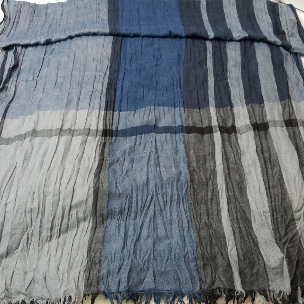 Multi Colored Blue Scarf - Picture 8 of 8